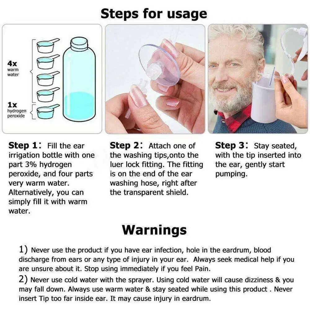 Набор инструментов для удаления ушного воска 500 мл | Красота и здоровье