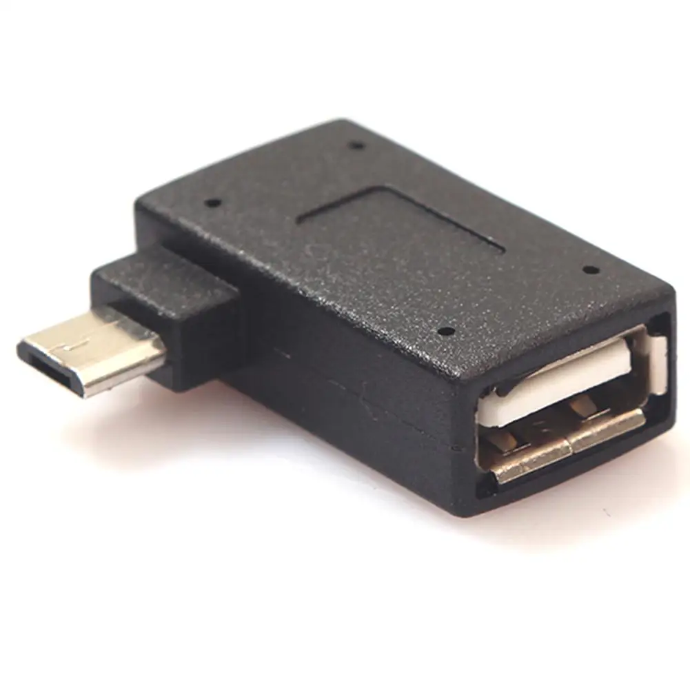 2 шт. Мини Micro USB OTG кабель адаптер 90 градусов левый и правый угол 0 Хост конвертер