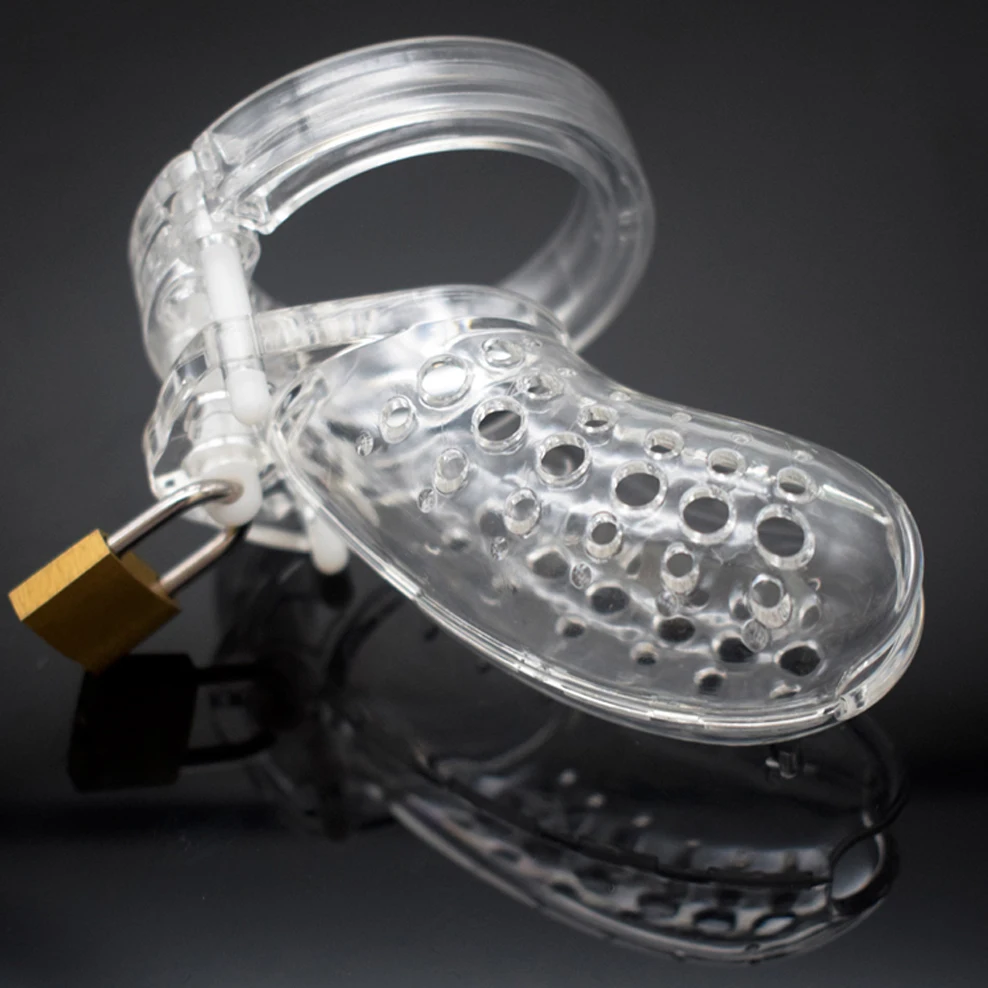 Пористая клетка для пениса с кольцами 5 размеров пластиковое мужское устройство