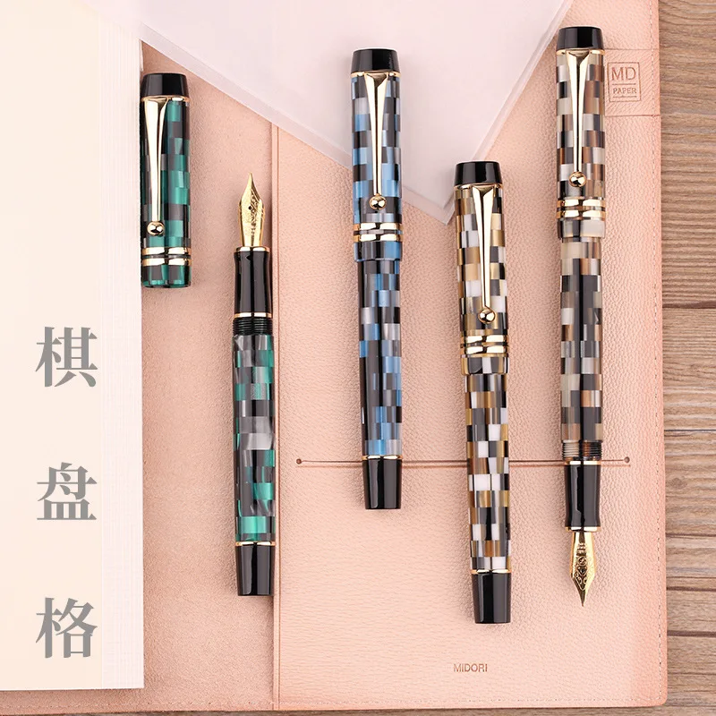 Новая авторучка Moonman M600S Celluloid F Nib с конвертером Отличная модная офисная в подарок