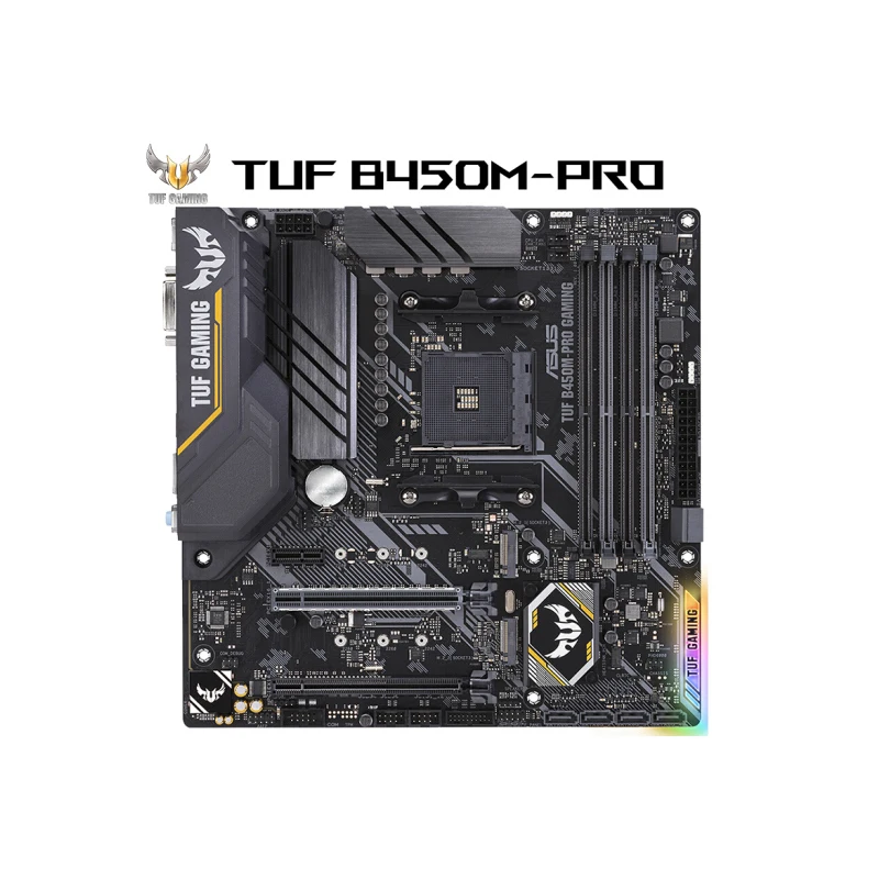 Материнская плата ASUS TUF B450m Pro игровая материнская MATX с поддержкой процессора