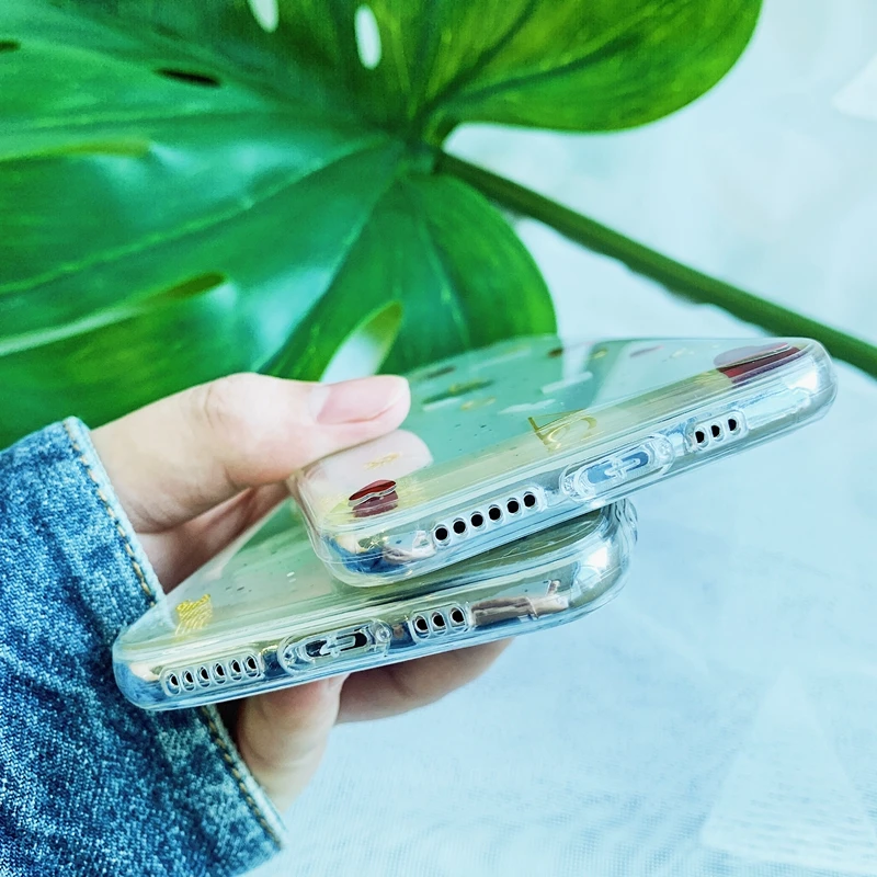 Блестящий блестящий чехол с сердечками Луной и звездами для iPhone 6 6s 7 8 Plus 10 X XS XR 11 Pro