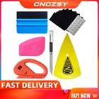 Автомобильный скребок для фольги, многосторонний скребок для окон, тонировка автомобильной пленки, установка, оборачивание, без царапин, для автомобилей K23A