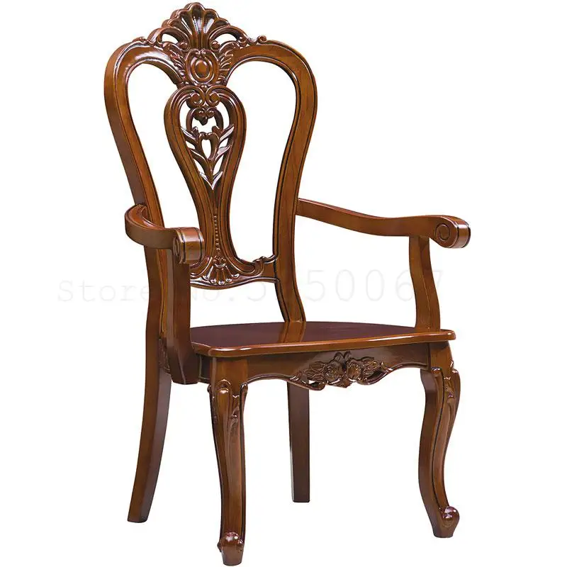 Европейский обеденный стул для дома и отеля новая классическая мягкая спинка
