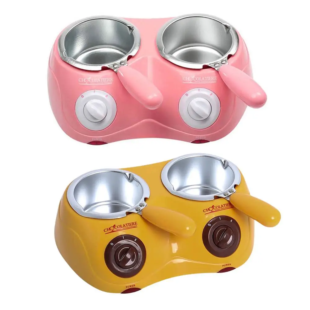 Электрический двойной подогреваемый горшок 250 мл для плавления шоколада