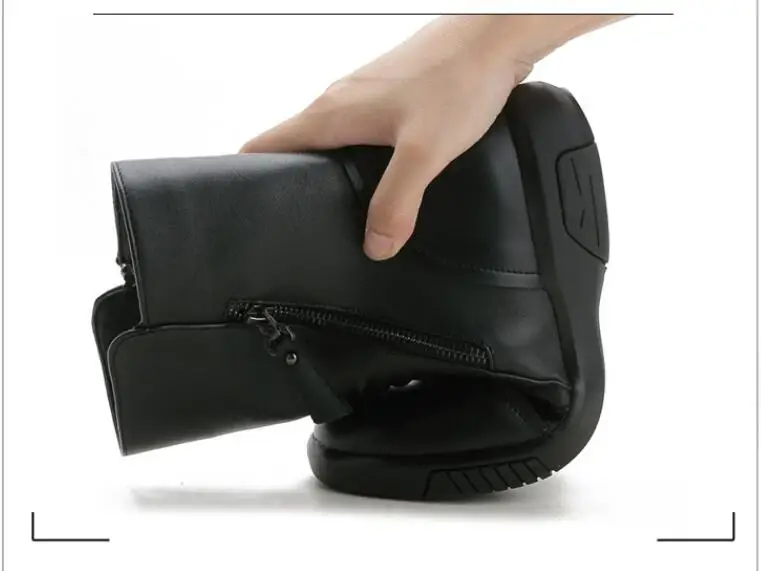 New Genuine leather sexy high-heeled elegant zipper shose cancise pumps winter Soft and comfortable wedges women boots shoes | Обувь