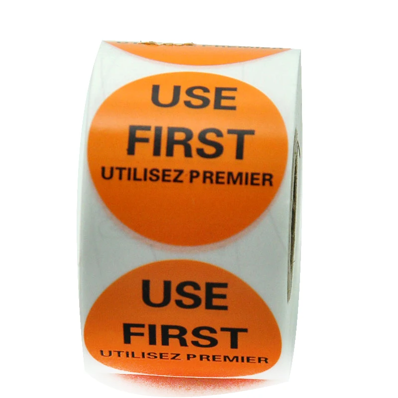 

Removable Label Food Safety Rotation Label Removable Sticker Paper USE FIRST Roll of 500 Labels