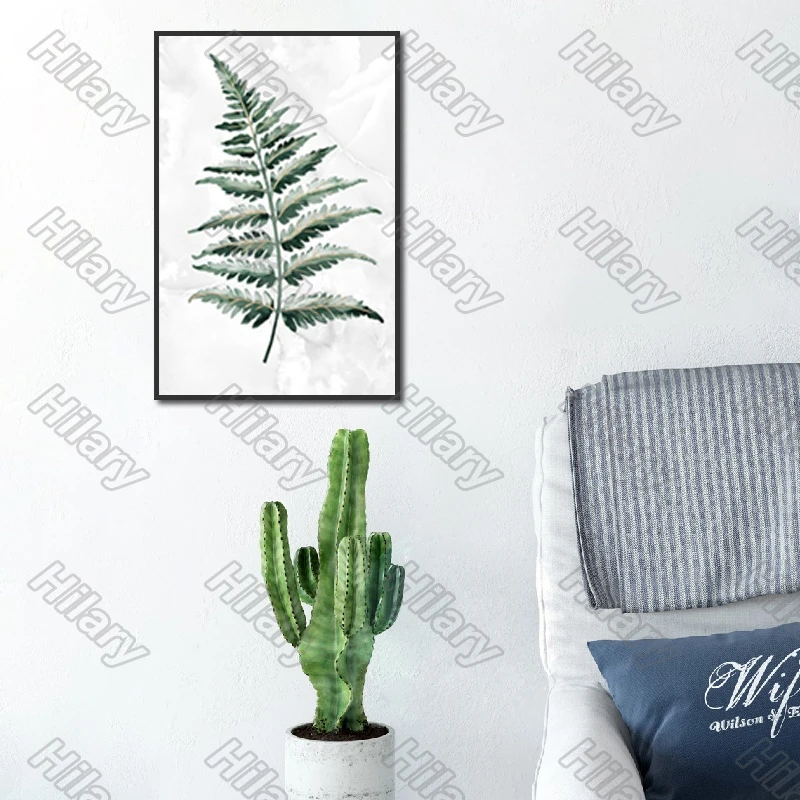 

Posters Concise Plant Art Fern Leaves Canvas Painting Posters and Prints Wall Art Pictures Decoration for Living Room 3Pcs