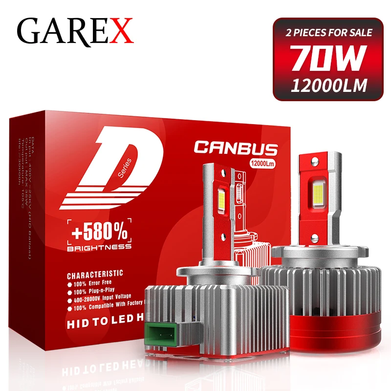 2 шт., автомобильные фары головного света D1S D2S D3S D4S D2R D4R D5S D8S 70 Вт