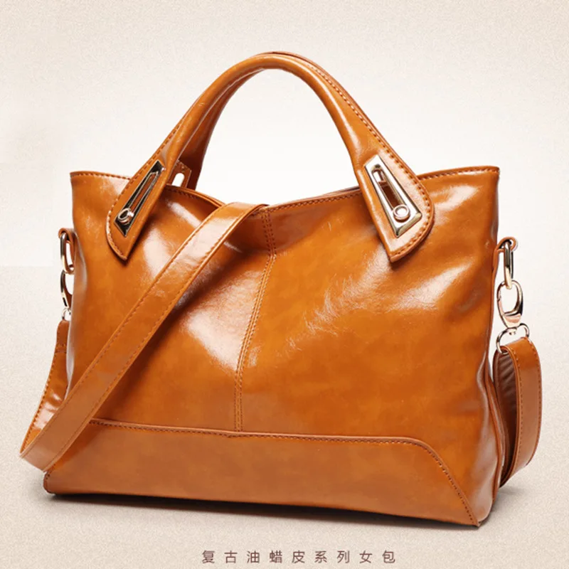 

New 2021 Vintage Women Handbags Brand Luxury Solid Large Capacity Leather Ladies Crossbody Bags Shoulder Tote Messenger Bag