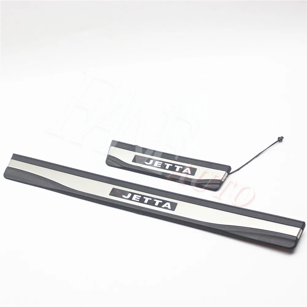 Стайлинг автомобиля светодиодная Накладка на порог из нержавеющей стали