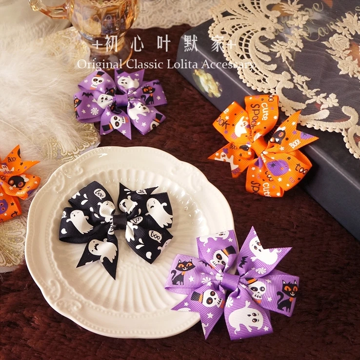 Милые заколки для волос с бантом в стиле &quotЛолита&quot косплея Хэллоуина Японская