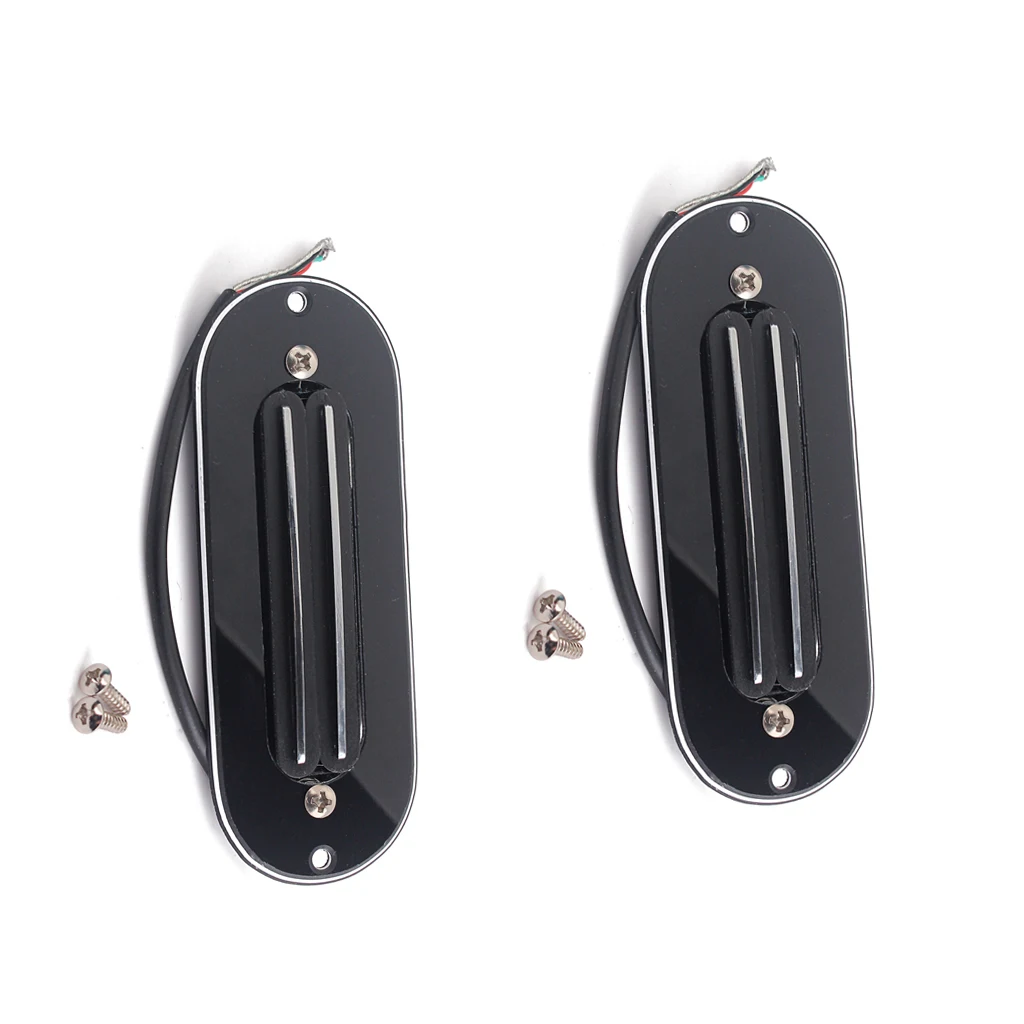 

2x Double Rail Pickup For Acoustic Folk Electric Guitar Musical