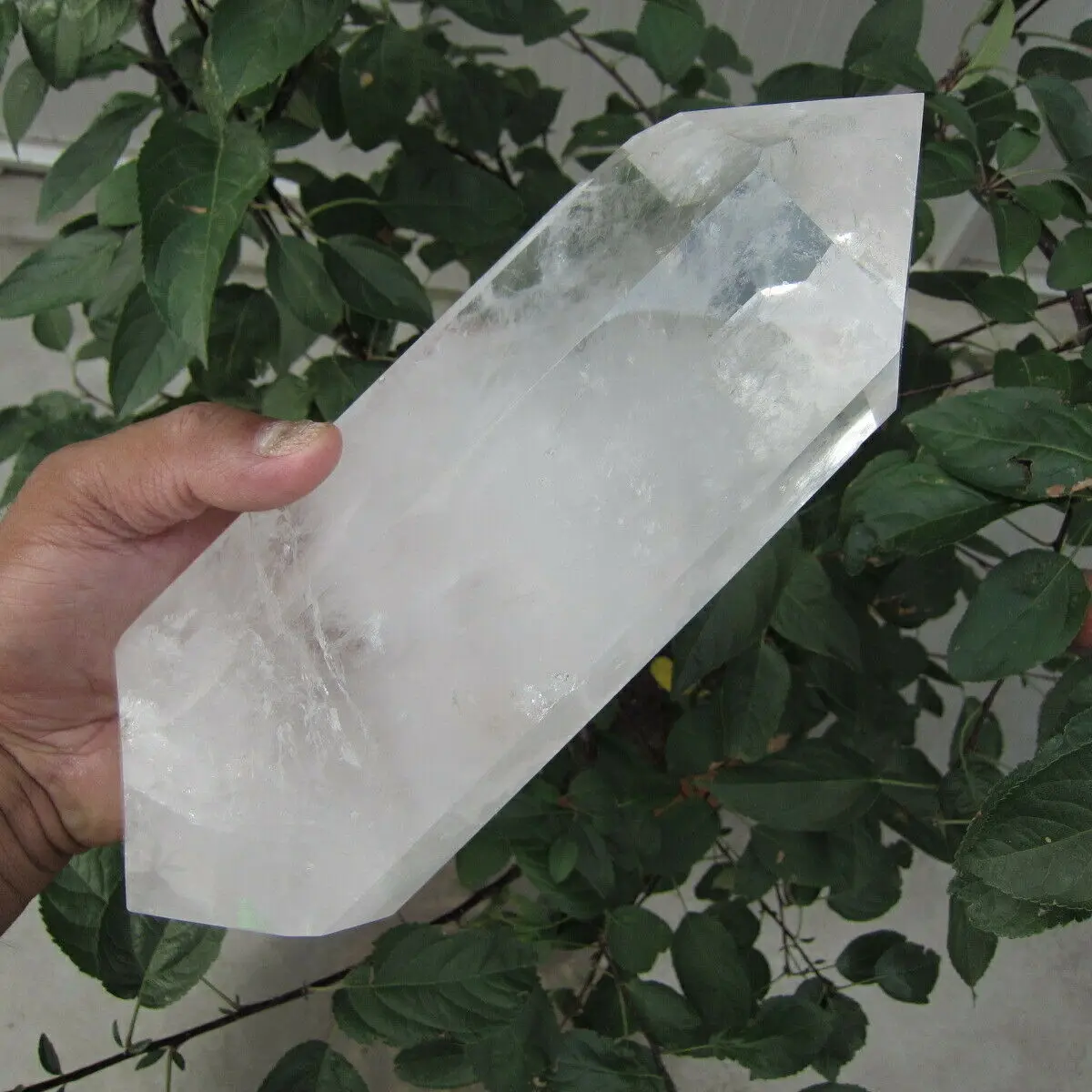 

Натуральный прозрачный кварцевый кристалл, лечение в две точки