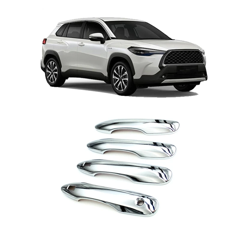 4 шт. хромированные защитные чехлы на дверные ручки для Toyota Corolla Cross 2020 2021|Внешние