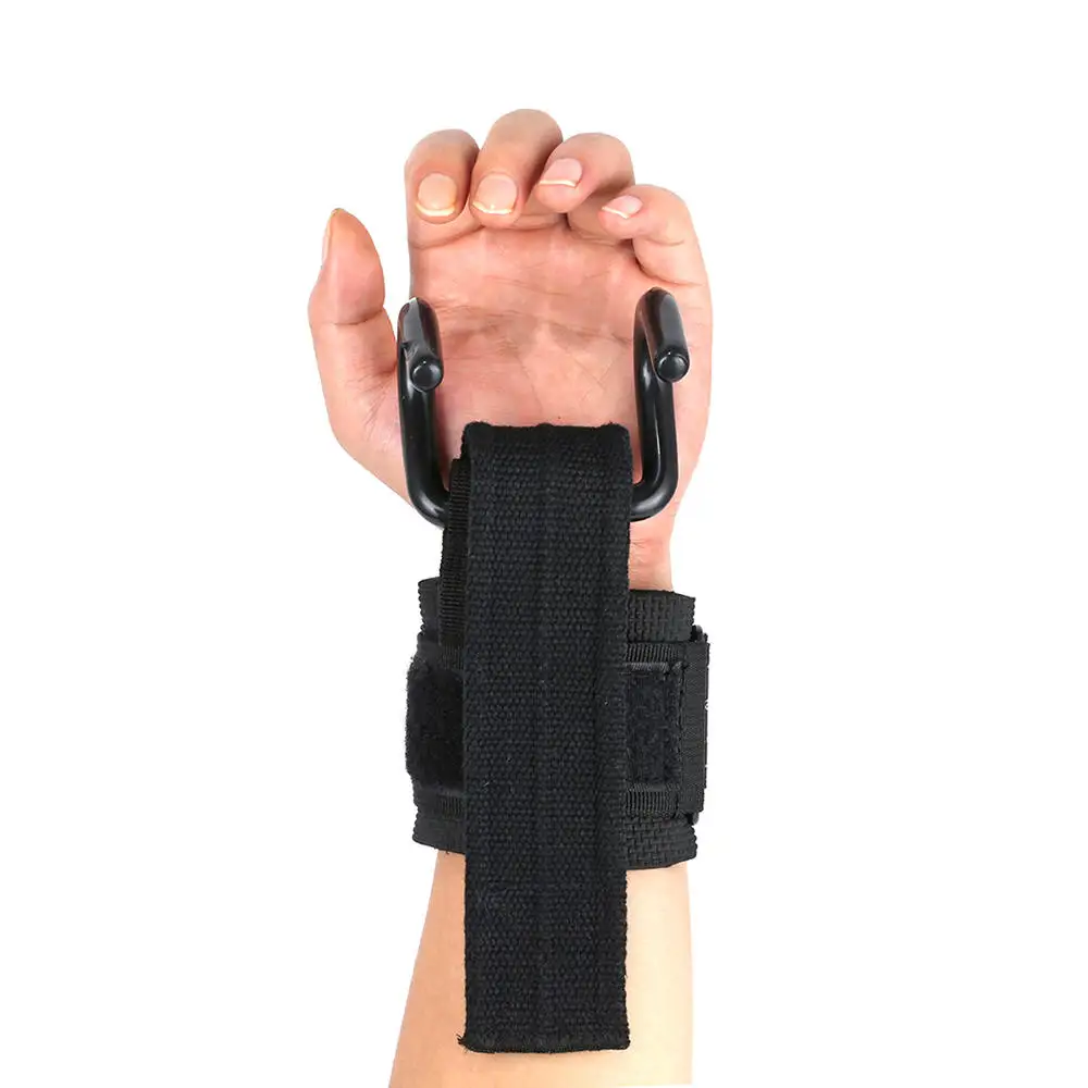 

2pcs Weightlifting Booster Wristband Lifting Training Straps Fitness Workout Wrist Support Weights Power With Hooks
