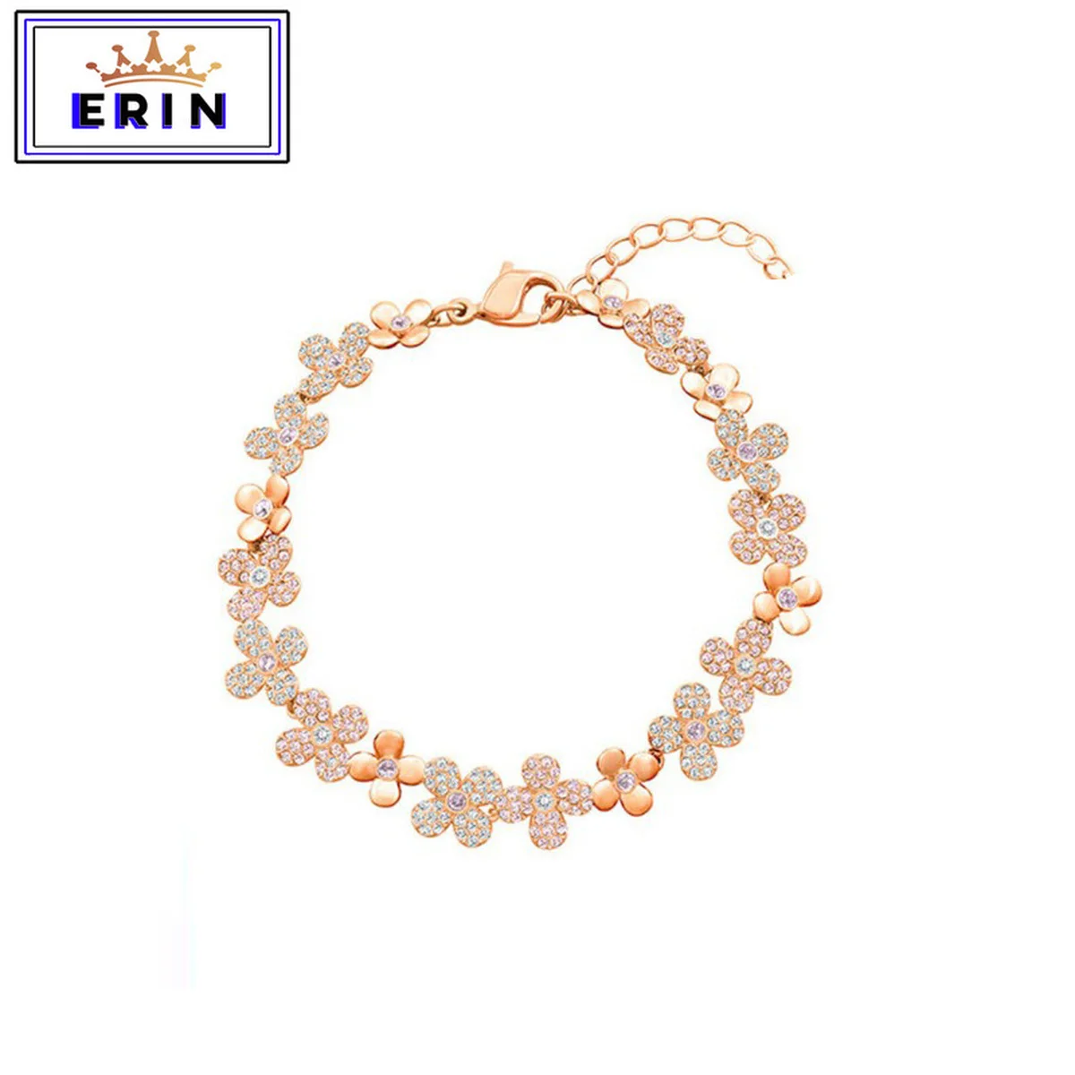 

ERIN High quality SWA ROSE GOLD MINI clover brings good luck Ladies Bracelet