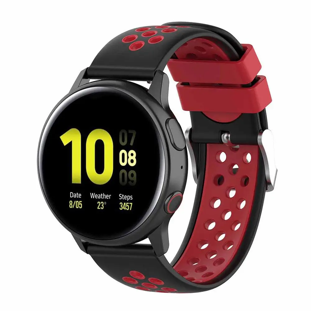 Ремешок силиконовый спортивный для смарт часов дышащий универсальный браслет