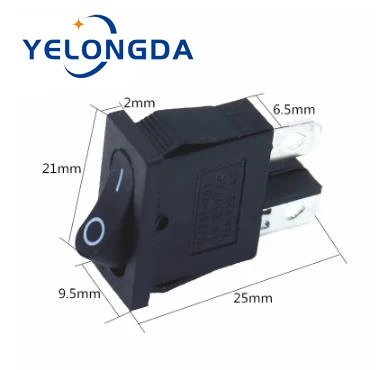 

10pcs KCD 19.5*21MM Power Switch Ship type switch 2Pin 6A 250V Instrument small switch Reset Switch Momentary push button switch