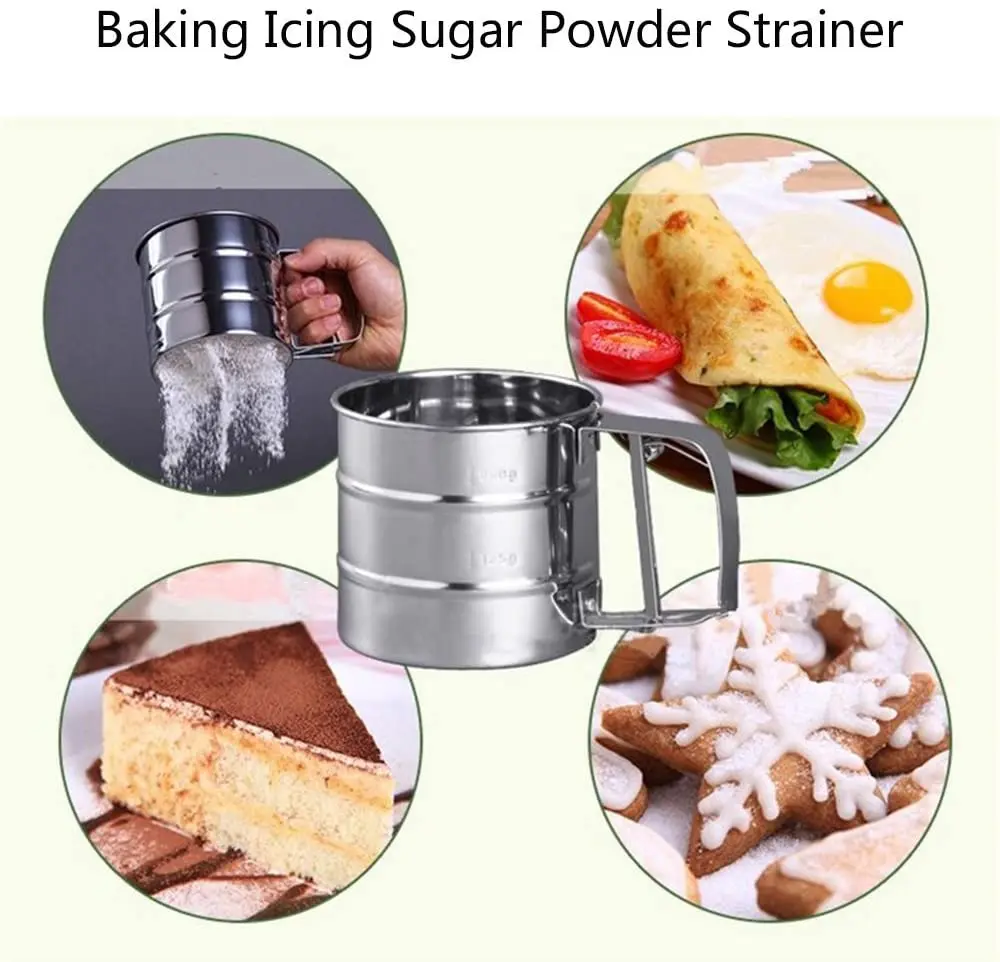Сетка для муки из нержавеющей стали глазурь выпечки шейкер сахара | Дом и сад