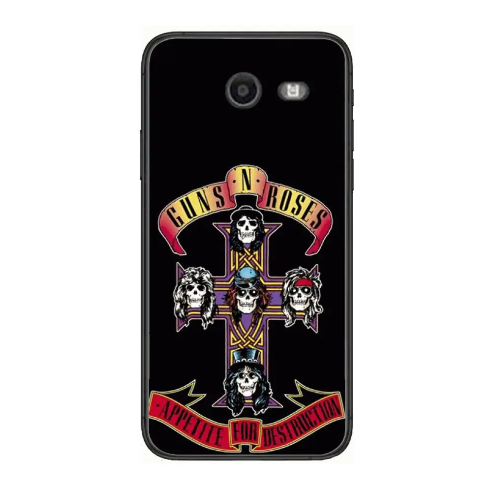 

armas de rocha roses Phone Case Hull For Samsung Galaxy J 4 3 5 6 7 8 EU 2018 Plus 2017 Black Shell Art Cell Cover TPU