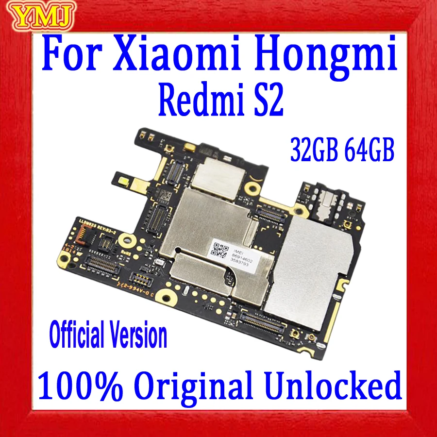 Разблокированная материнская плата для Redmi S2 32 Гб 64 Замена Xiaomi Hongmi с Android OS полная