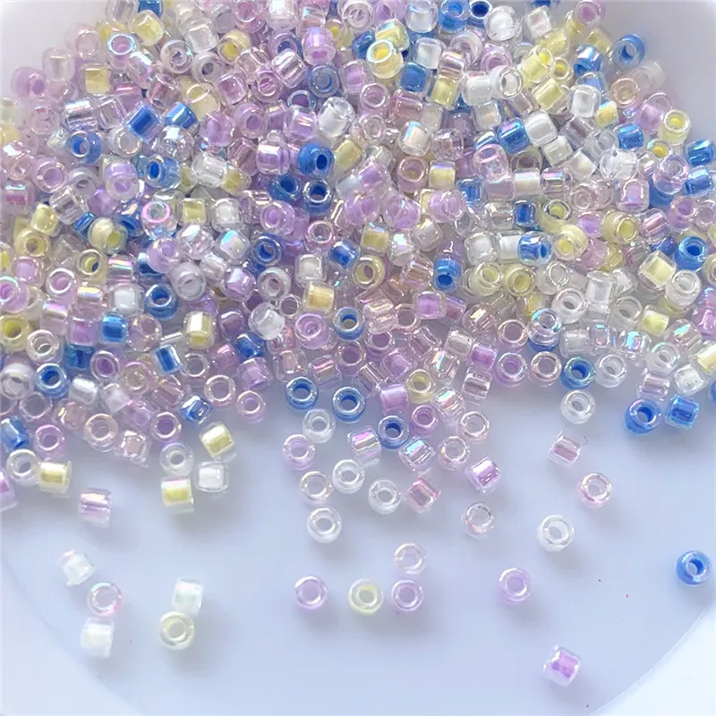 

2mm Delica Beads Illusory Colors Glass Seed Bead Silver Lined Crystal Miyuki Bead For DIY Jewelry Making Earrings Bracelet Craft