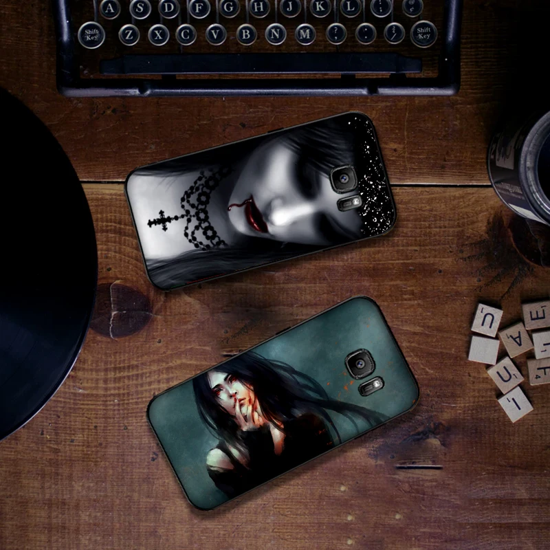 Для samsung A50 60 70 40 20 A10 чехол для телефона с рисунком из мультфильма темная кровь