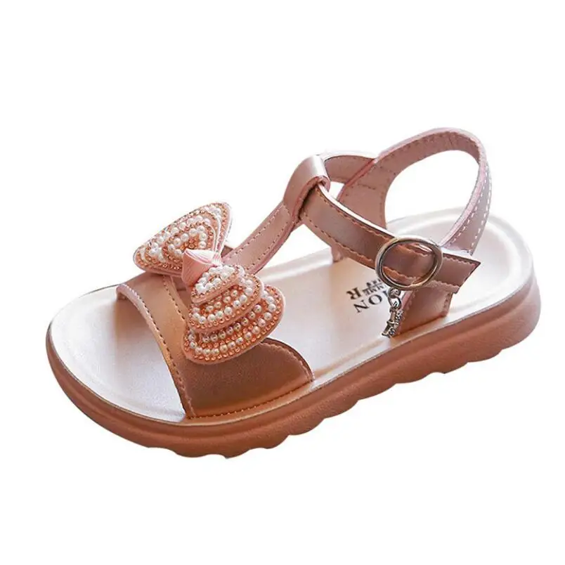 

Casual Butterfly-knot Non-slip Soft Kids Toddler Baby Shoes Summer Korean Little Children Girls Princess Open Toe Beach Sandals