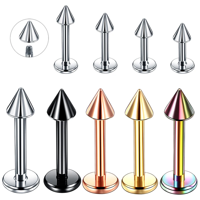 

Кольца Монро для пирсинга губ и завитка ушной раковины, ювелирное изделие из титана в стиле панк с шипами для пирсинга губ и козелка ушной ра...