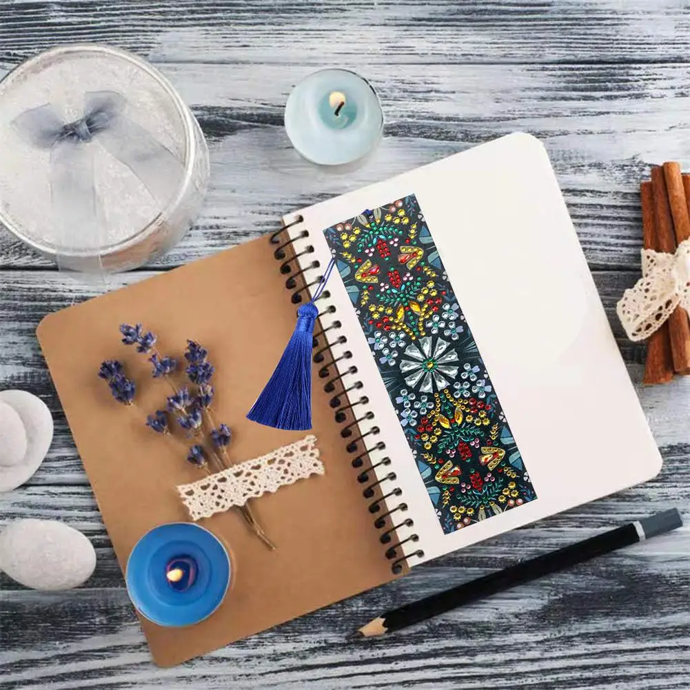 Алмазная картина Закладка сделай сам в форме алмазной живописи кожаная