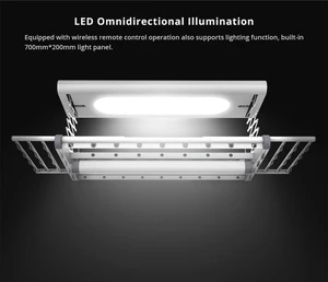 Умная сушилка для одежды M1X Pro, Нагрузка 30 кг, подъем одной кнопкой, всенаправленный светодиодный светильник