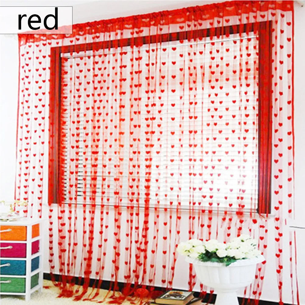 Высококачественная Тюлевая занавеска в форме сердца романтический свадебный