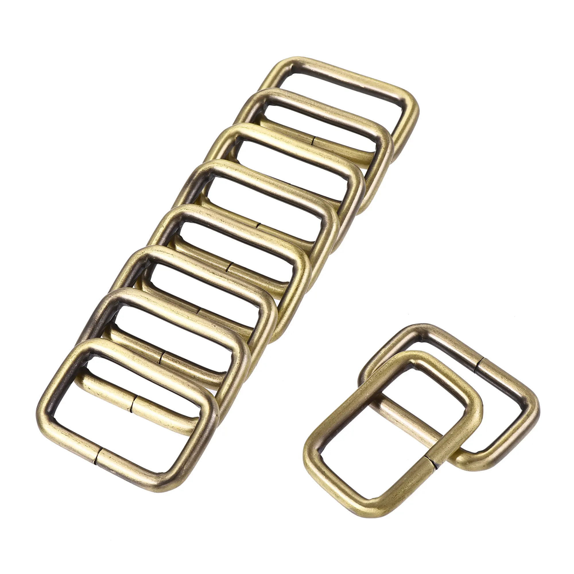 

Uxcell Metal Rectangle Ring Buckles 33x19mm for Bags Belts DIY Bronze Tone 20pcs