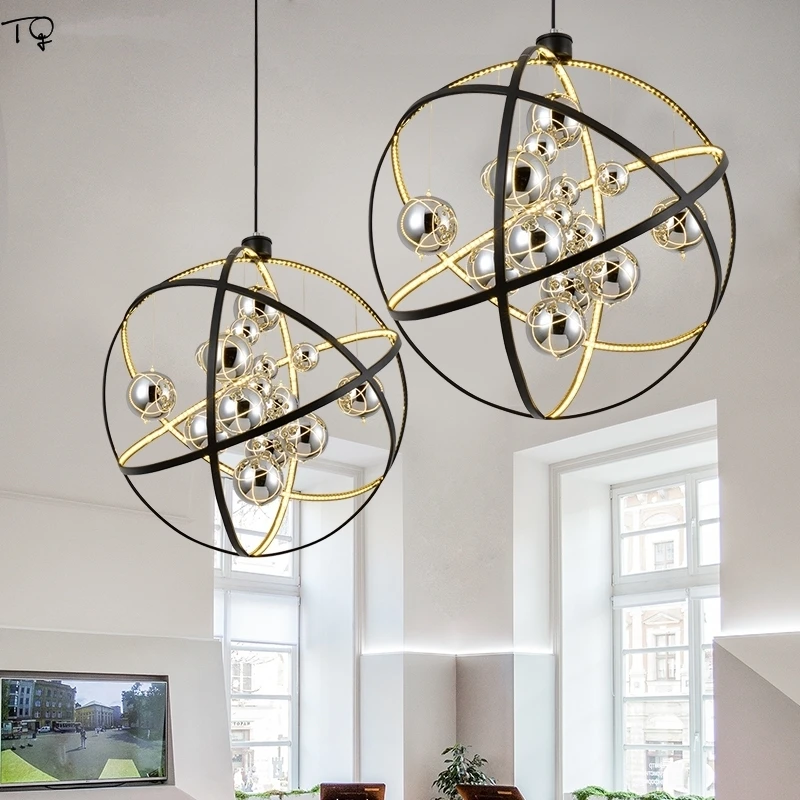 Светодиодная люстра в скандинавском стиле современная стеклянная лампа форме