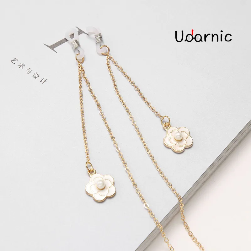 Lucky Flower Подвеска очки цепочка тонкая золотая медная металлическая Landyard дизайн