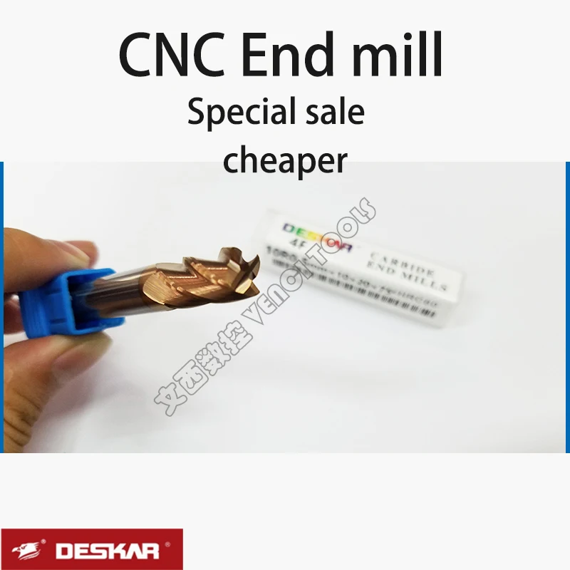 Фреза из сплава DESKAR HRC60 4F 1/2/3/4/5/6/8/10/12 мм 50L 75L 60L подходит для обработки нержавеющей