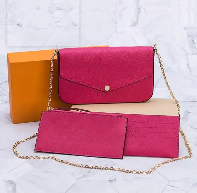

Top Quality 3pcs set Women Shoulder Bag Messenger Bag Chain Strap Cross Body bags Ladies Flap Purse Clutch Bags Totes