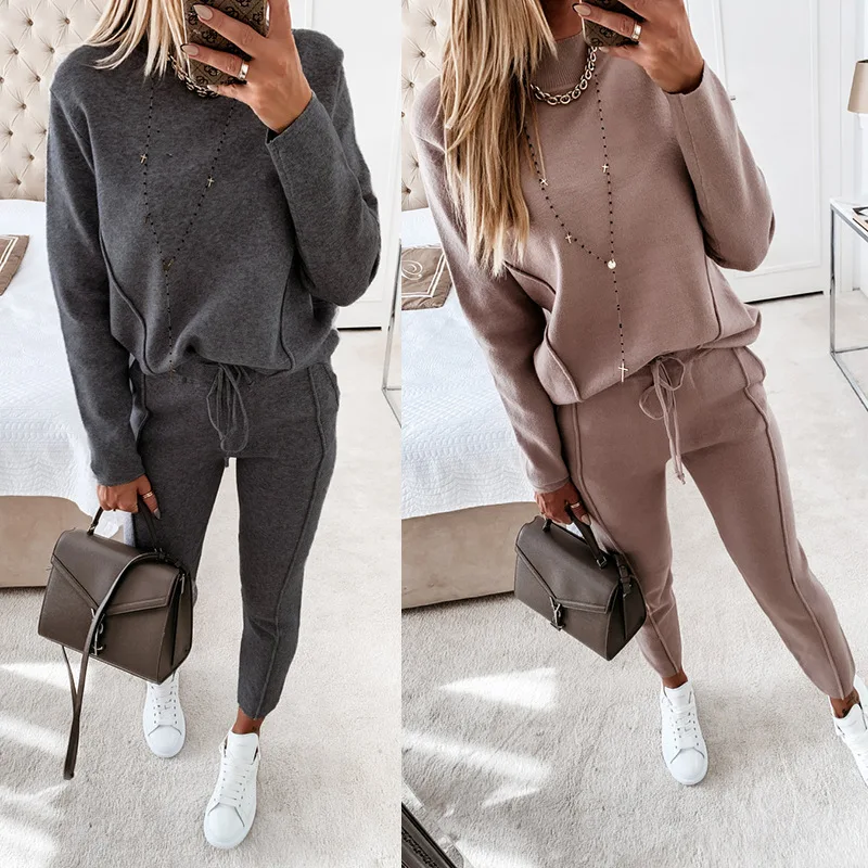 

Tracksuits Women Spring Fall Joggers Suit Two Pieces Sets Jogging Sweatshirt Pants Long Sweatpants Outfits Streetwear Homewear