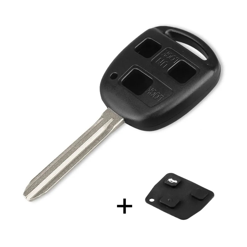 KEYYOU 2 Btutons дистанционный ключ-брелок от машины чехол для Toyota Yaris Prado Tarago Camry Corolla Toy43 Blade Прямая поставка - Количество кнопок: 4 Кнопки