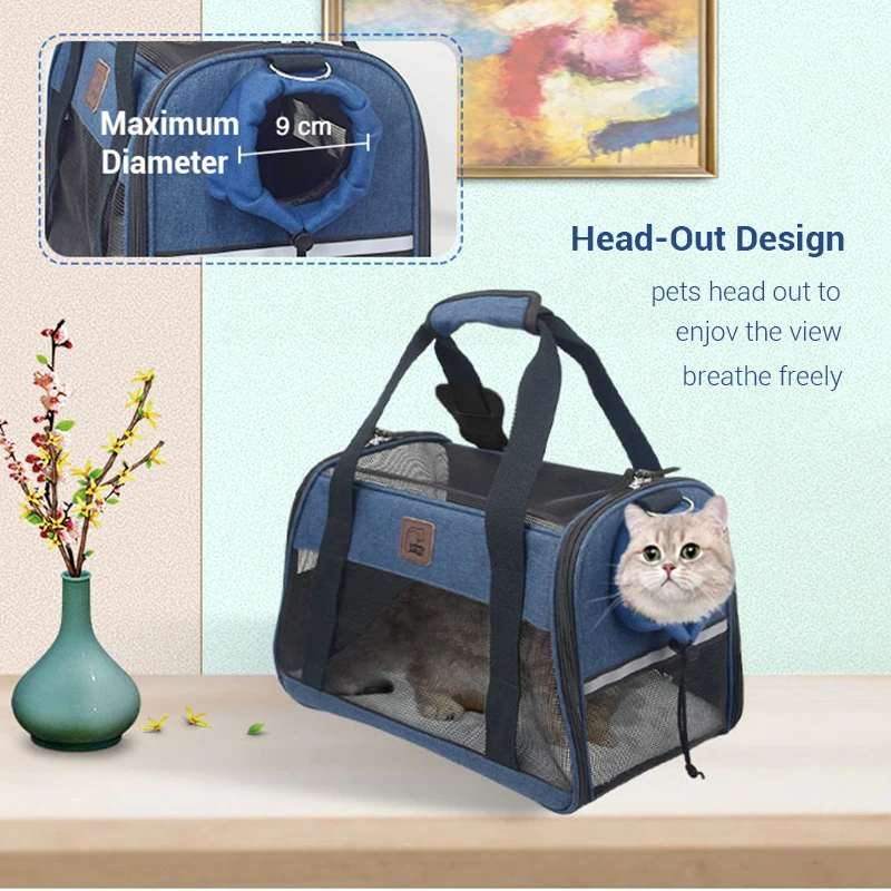 Переноска для кошки Портативный Складная переноска собак авиакомпании одобрил