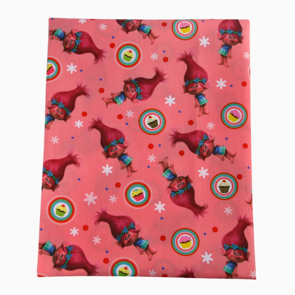 50*145 см мультяшная печатная полиэфирная хлопчатобумажная ткань для шитья