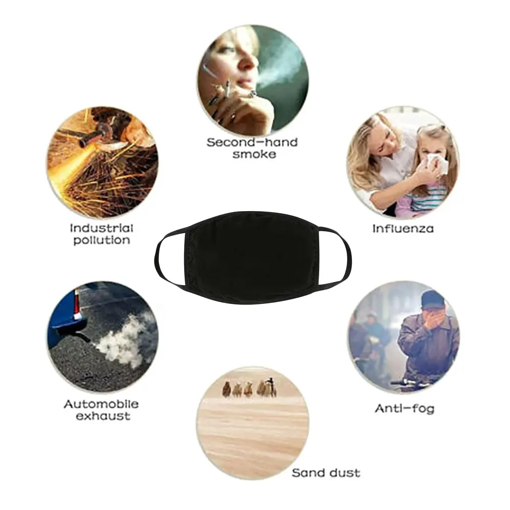 

20Pcs Anti Dust Mask For Face Fashion Mascarillas PM2.5 Filter Cotton Washable Adult Mask Unisex Masque Reuseable Mascherine