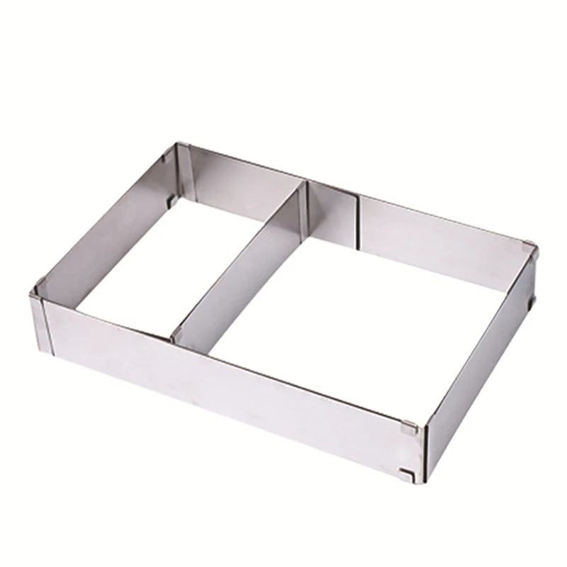 

Biscuit Cutter Adjustable Rectangular Stainless Steel Mousse Mold Biscuit Cutter Retractable Mousse Ring Cake Mold Baking Tool