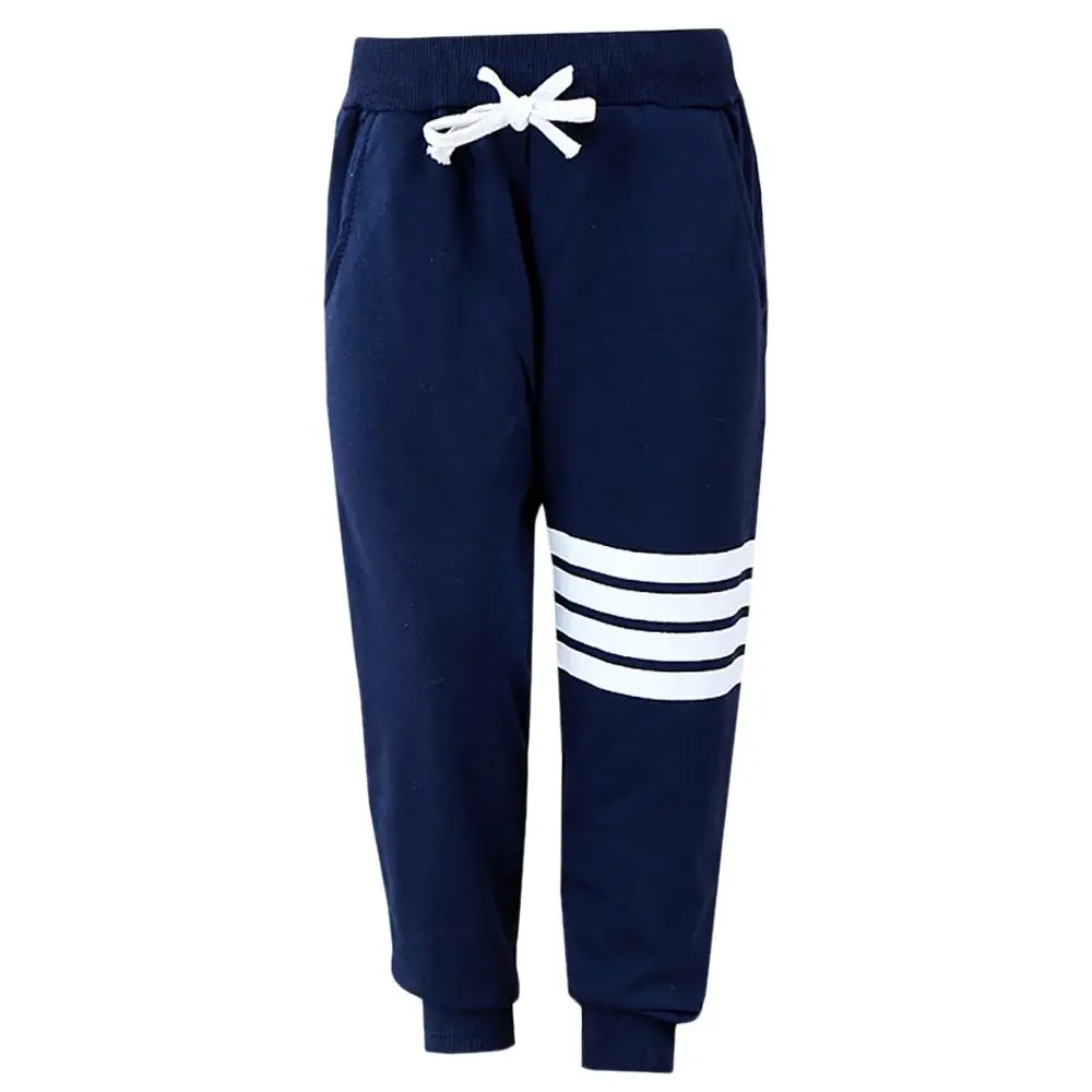 

1-10Years Sport Pants for Kids Jogger Children Girls Boys Fashion Spring Autumn Cotton Casual Trousers Stripe Children Clothing