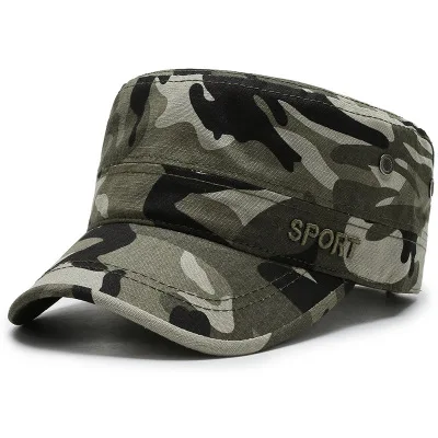 2020 new men's camouflage military hat fashion flat Korean version of the tide outdoor sports autumn and winter caps visor w |