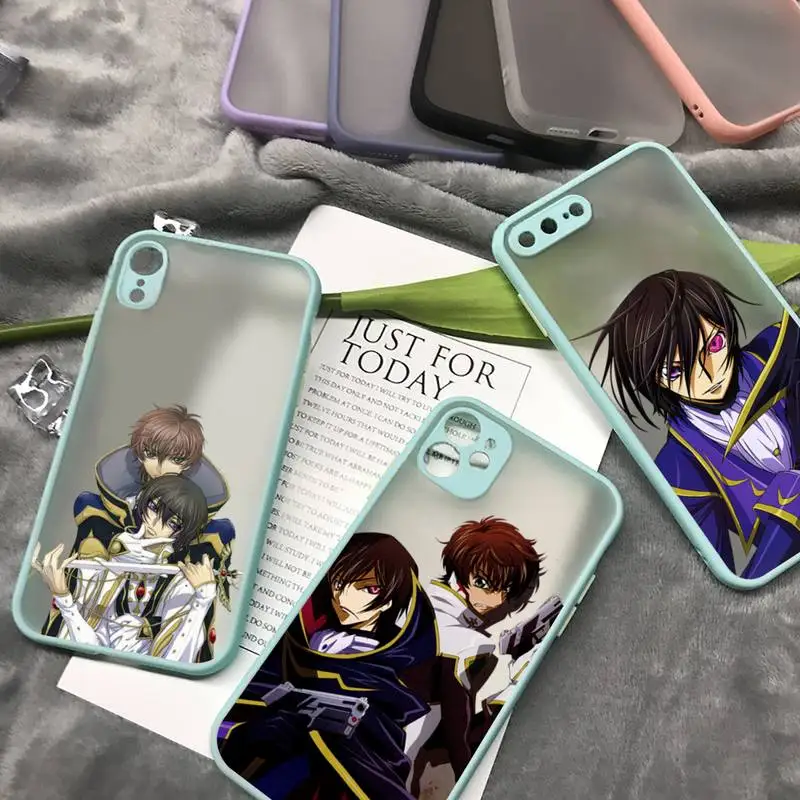 

Code Geass Lelouch anime Phone Case matte transparent For iphone 7 8 11 12 13 plus mini x xs xr pro max cover