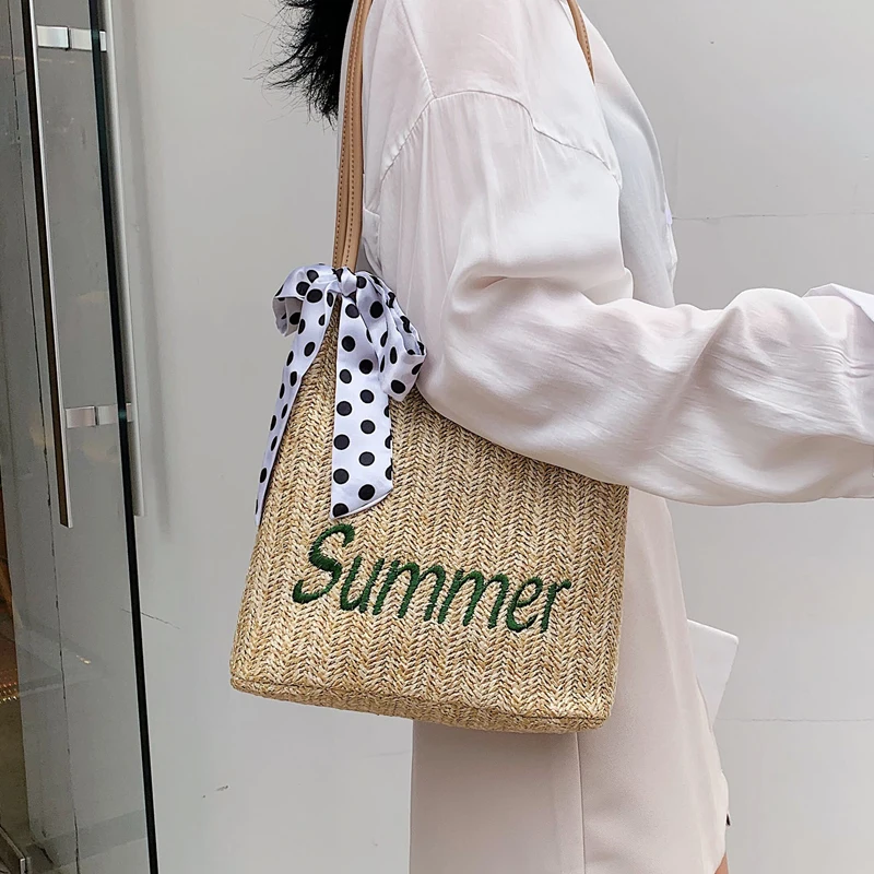 MLHJ сумка-мешок внешняя воздушная Соломенная Сумка летняя Новинка 2019 популярная