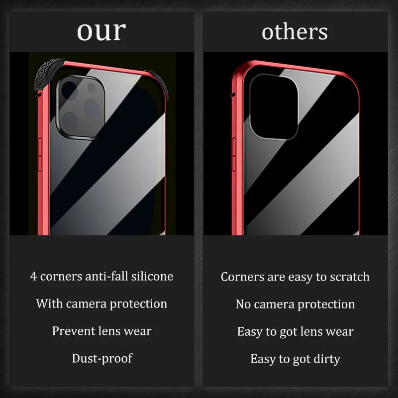 Магнитный защитный чехол Shellbox для iPhone 11 Pro Max 7 8 ударопрочный с защитой от шпионов