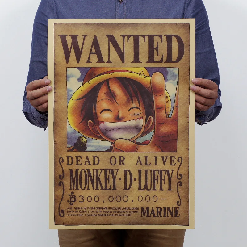 1 шт. Luffy винтажная крафт бумага классический мультяшный плакат карта школьное